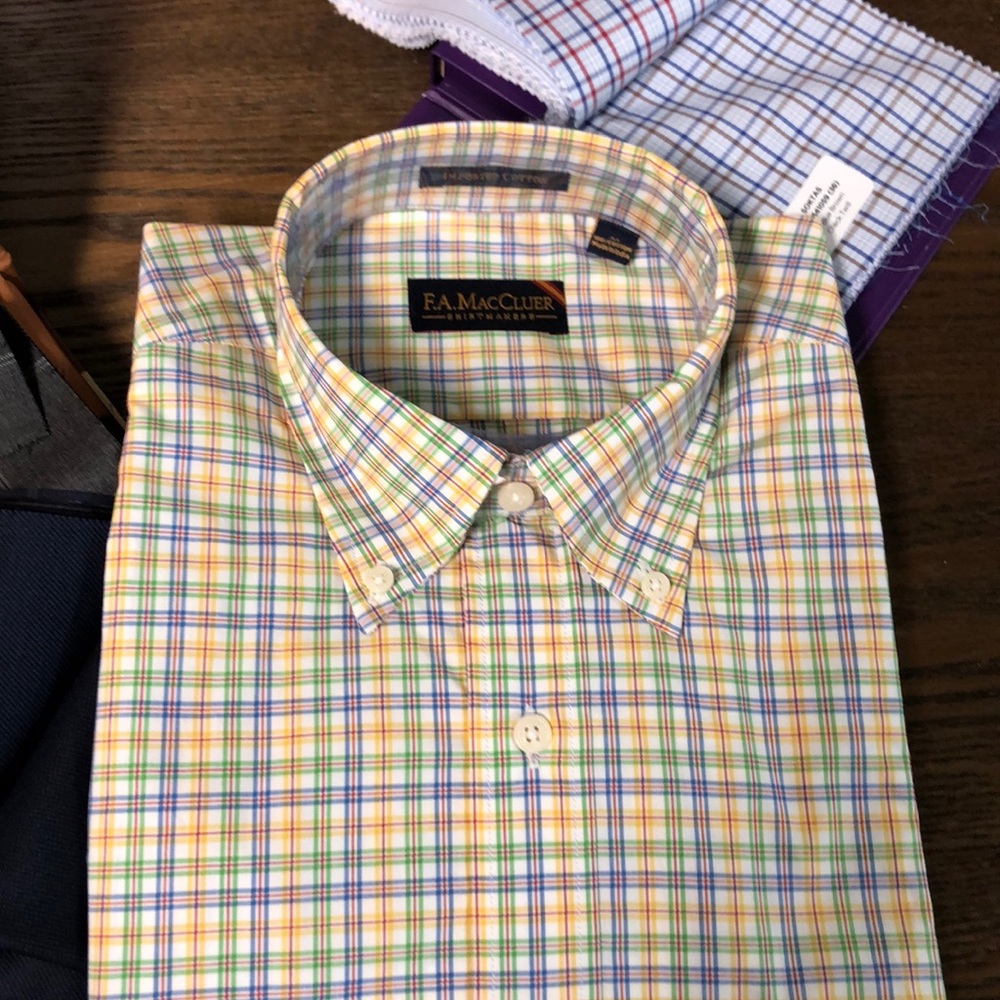 F.A. MAC Cluer plaid button down .